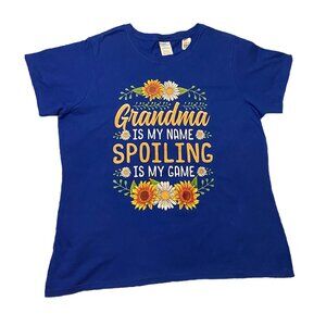 🔵 Grandma Blue Graphic Tee T-shirt, Women XL NWT